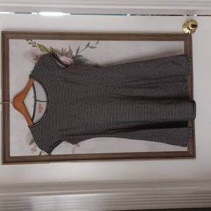 Black and White Striped Mini Dress